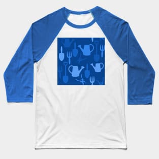 Garden Blue Pattern Baseball T-Shirt